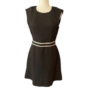Sandro Paris Black Textured Mini Dress